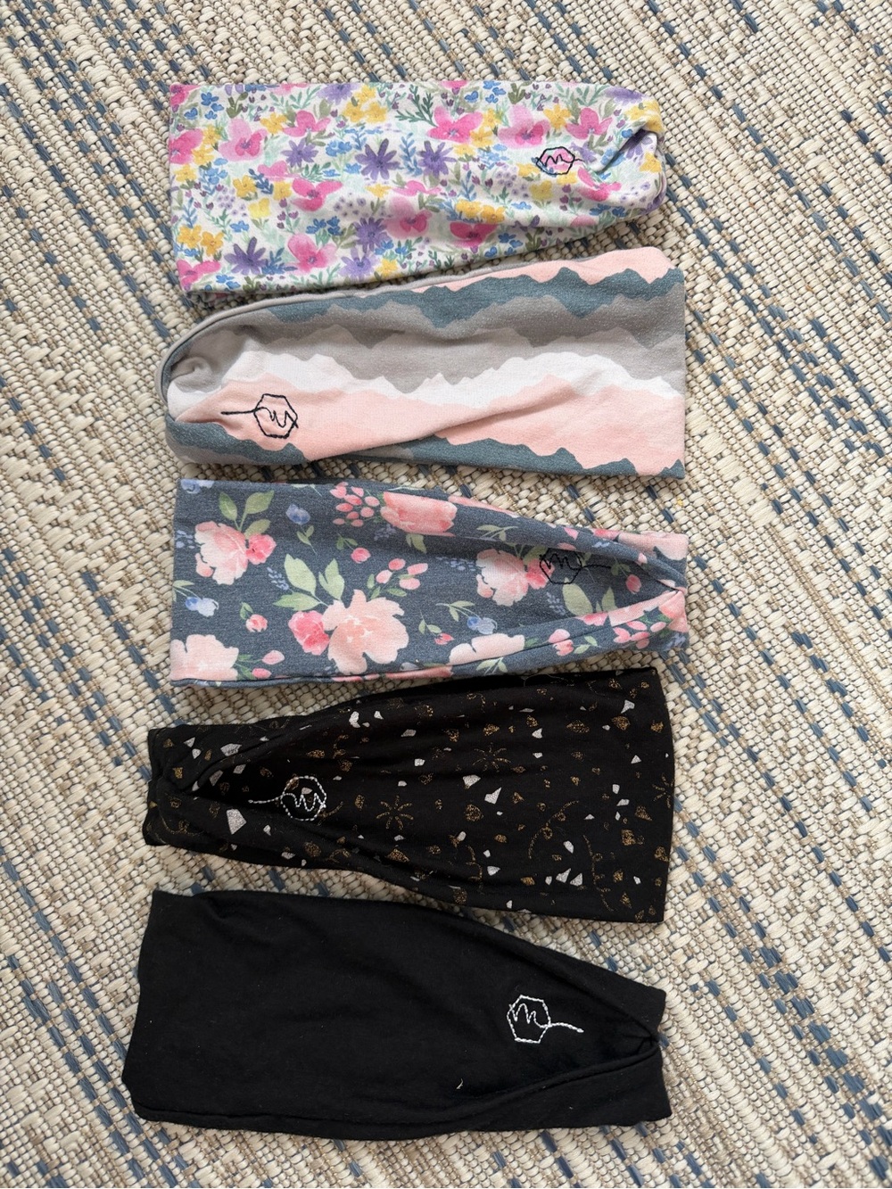 Maven Thread Twist Headbands 5pc Bundle Floral Workout